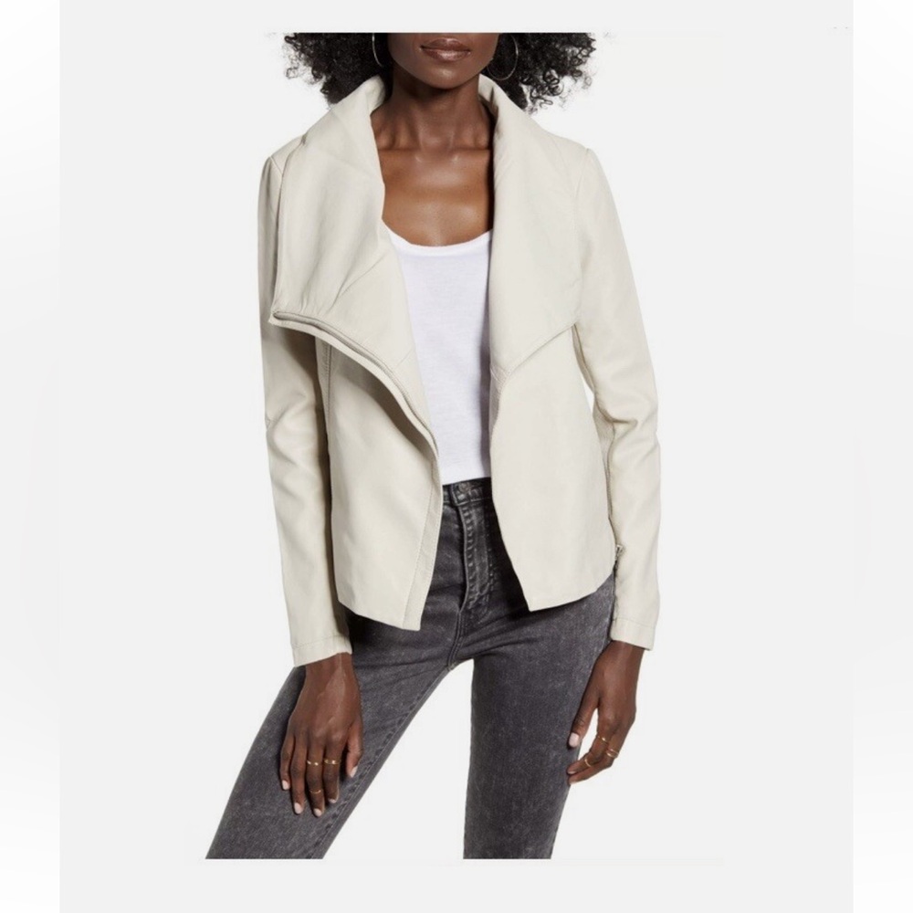 BB Dakota Cream Leather Jacket